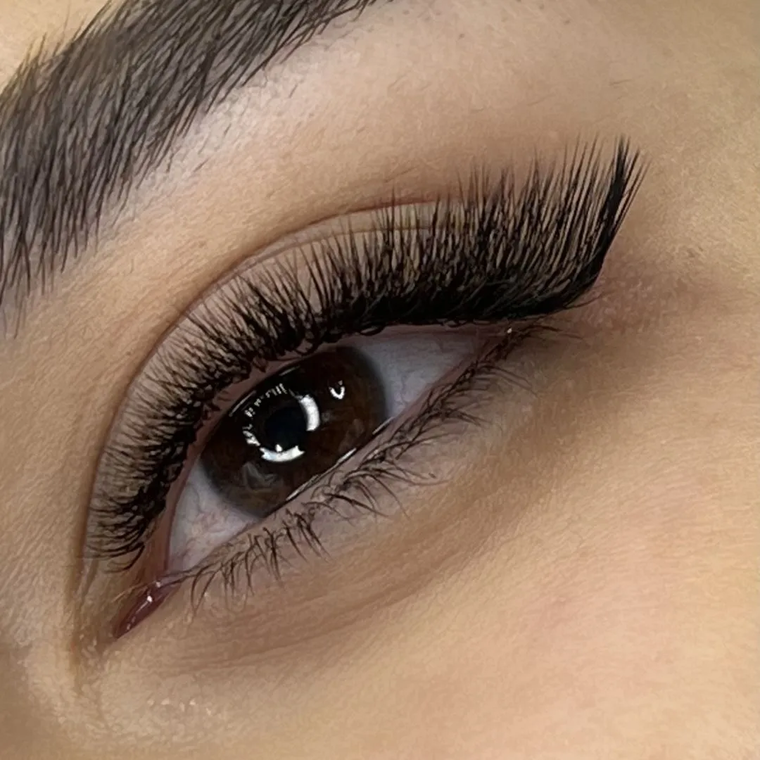 after volume eyelash extensions in Dubai